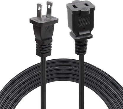 Long 2 Prong Extension Power Cord 16.5FT, Polarized Plug Flexible Power Cable by Yeatel