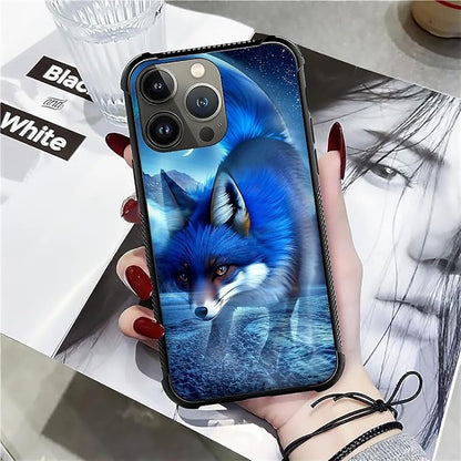 for iPhone 12 Pro Max Case, Snowy Mountain Fox Lake Pattern Graphic Design Girl - Image 7