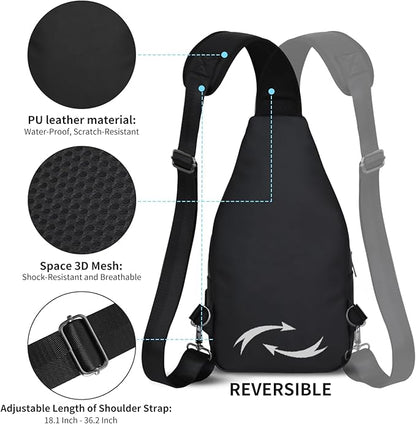 AMJ Crossbody Sling Bag Men Women, Casual Shoulder Backpack, Chest Daypack - Image 4