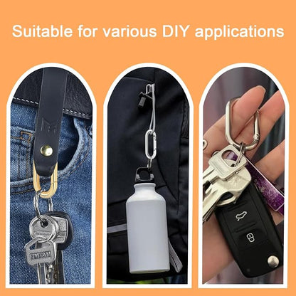 10Pack Oval Large Carabiner Clip, Metal Spring Carabiner Clips - Image 6