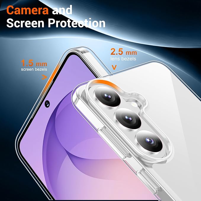 Temdan Designed for Samsung Galaxy S26 Case Clear, Built-in Invisible Kickstand - Image 6