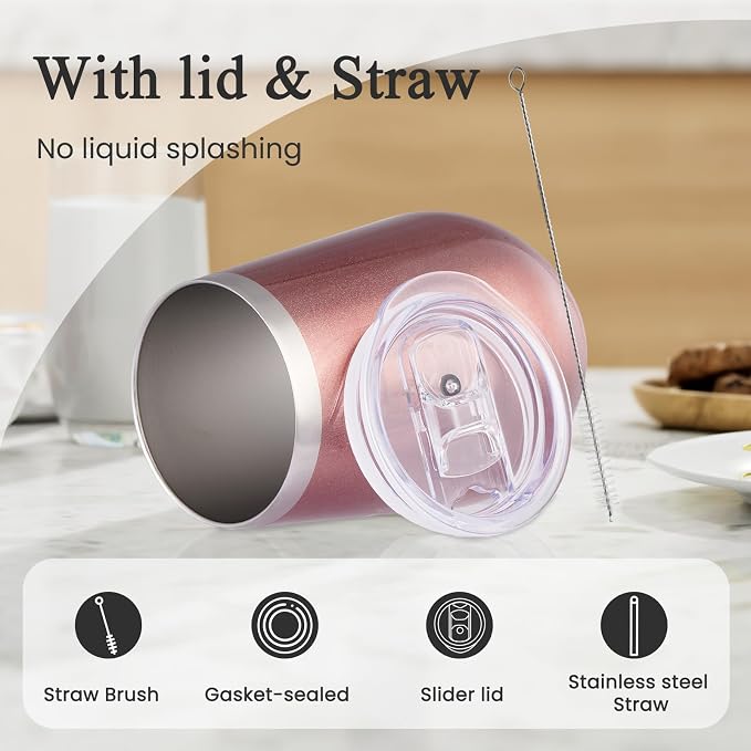 MEWAY 12oz Stainless Steel Wine Tumbler - Image 3