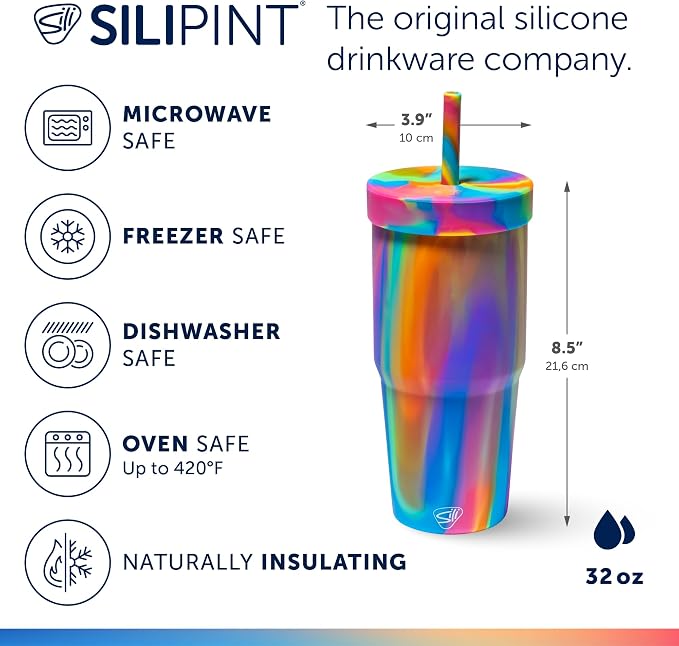Silipint: 32oz Silicone TUMBLER CUP, Unbreakable, Dishwasher Safe - Image 2