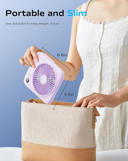 Otlonpe Portable Desk Fan 6.5 Inch, 4000mAh Rechargeable Battery Operated & USB - Image 7