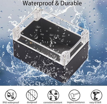 Project Box IP65 Waterproof Junction Box ABS Plastic Black Electrical Boxes DIY - Image 6