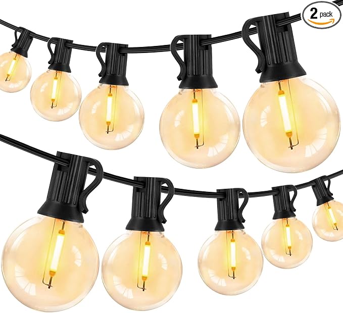 Outdoor String Lights - 100FT 2Pack G40 Globe Patio by YOYONACY