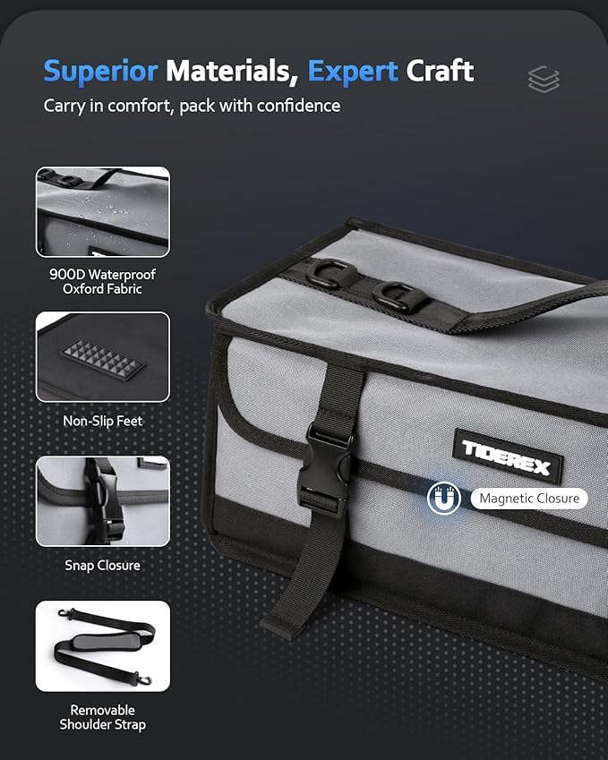 Large Fishing Tackle Bag for Soft Plastic Baits Storage, Fishing Gear Organizer - Image 6