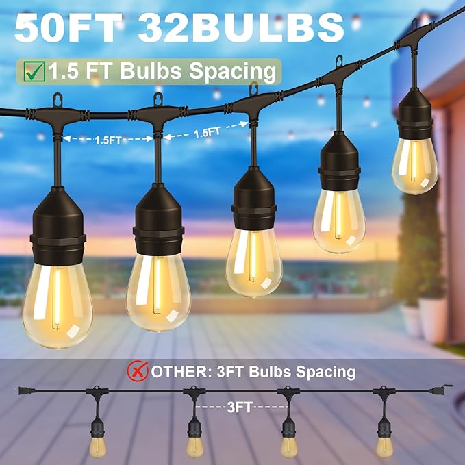 50FT Outdoor String Lights - Image 2