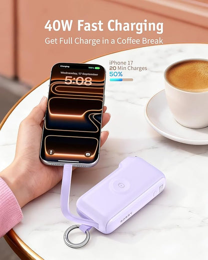 RORRY Flow Portable Charger, 10000mAh 40W Fast Charging Power Bank - Image 4