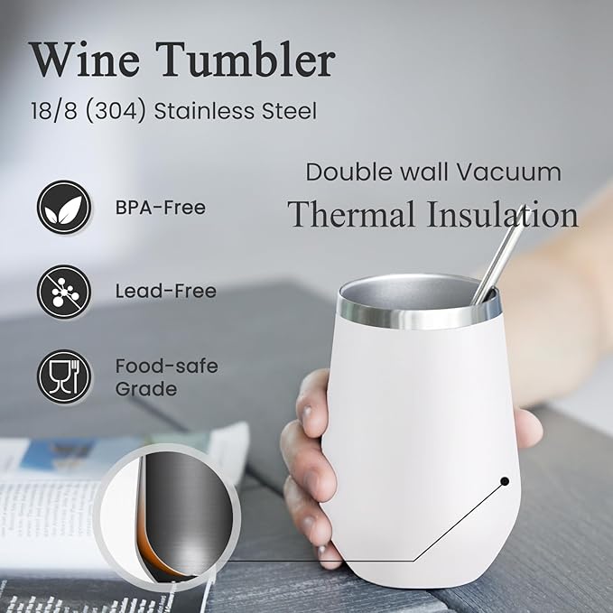 MEWAY 12oz Insulated Wine Tumbler - Image 2