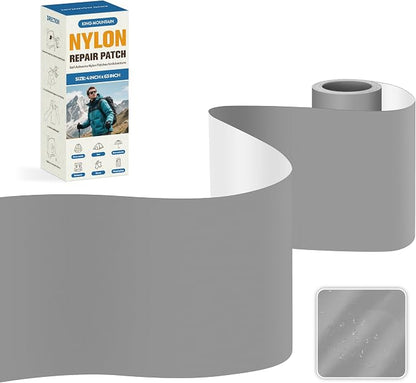 KING MOUNTAIN Self Adhesive Nylon Fabric Repair Tape, 4×63 Inches, Quick Down by ForABetterHomeLife