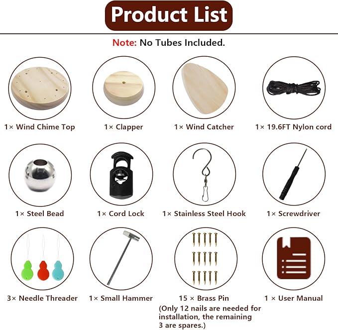 Wind Chime Replacement Parts, Wind Catcher, 19.6FT Nylon Cord, DIY Wind Chime - Image 2
