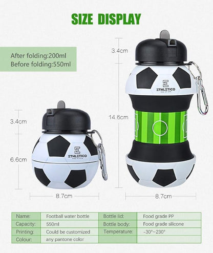 Collapsible Water Bottles with Carabiner Food Grade Sports Water Bottle - Image 3
