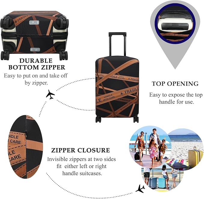 Explore Land Travel Luggage Cover Suitcase Protector Fits 23-26 Inch Case - Image 3