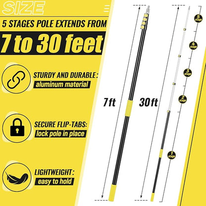 7-30 ft Telescopic Extension Pole - Image 2