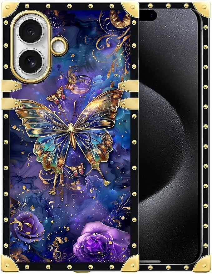 for iPhone 17 Case Luxury Golden Decoration by Unknown