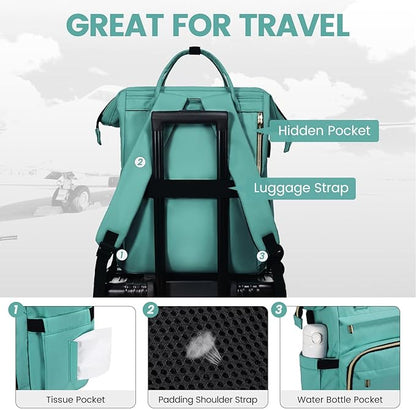 LOVEVOOK Laptop Backpack for Women, 18 Inch Professional Womens Travel Backpack - Image 4