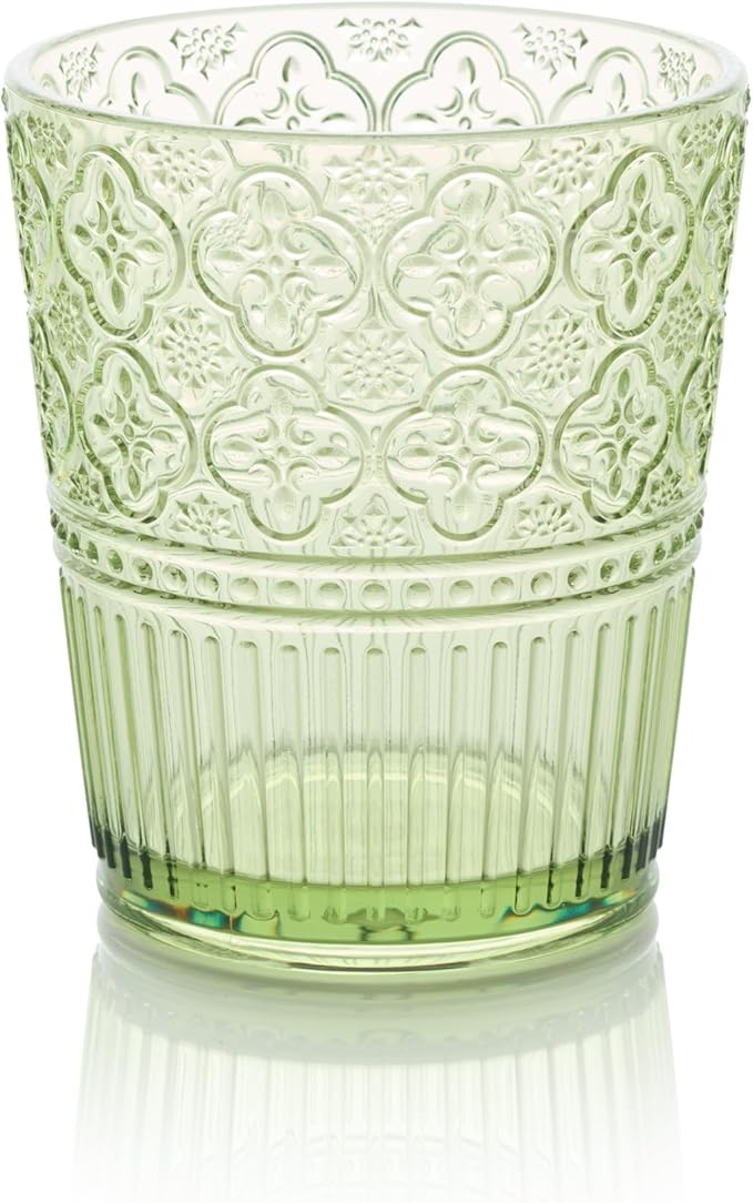 Certified International Victoria Green Set of 6 Premium Acrylic DOF Glass 16 oz - Image 2