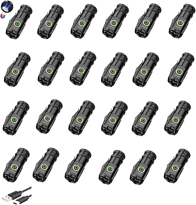 UNROEVS Mini Flashlight 2550 Lumens Rechargeable USB C Charging, Small by UNROEVS