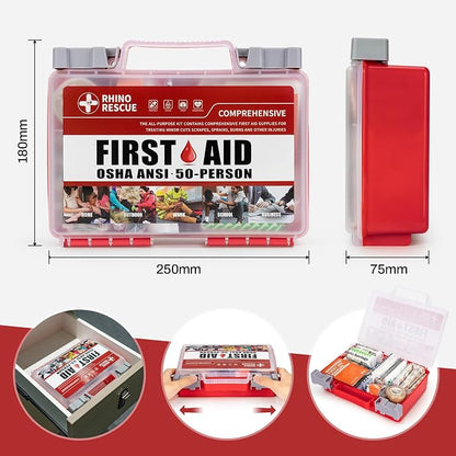RHINO RESCUE 266 Pieces All-Purpose First Aid Kit, Home & Office Emergency - Image 2