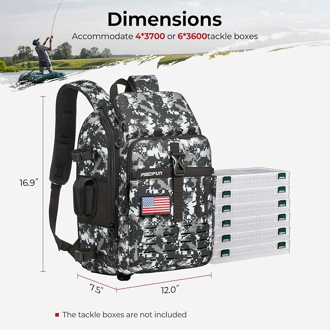 Piscifun Fishing Tackle Backpack - Image 6