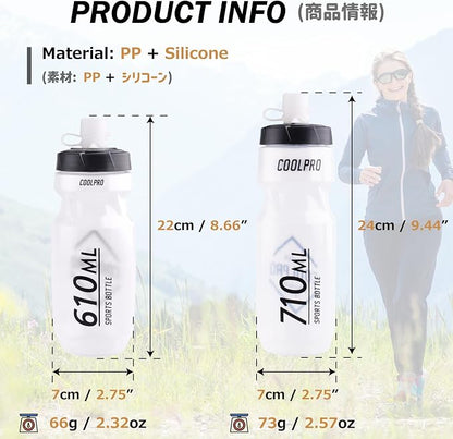Azarxis TPU Soft Flask Collapsible Water Bottle Running Folding Gel Water - Image 2