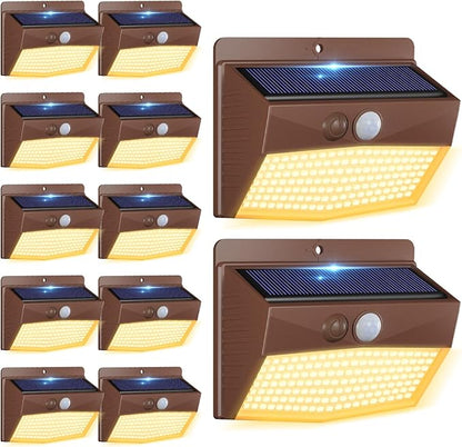 Peasur 12 Packs Solar Outdoor Lights Motion Sensor Solar Security Light by Peasur
