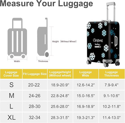 ANNA QUEEN Christmas Loading Luggage Cover, Funny Snowflake Design Suitcase - Image 5