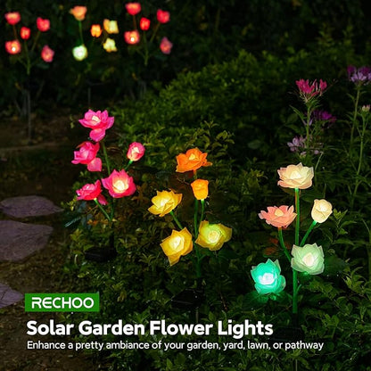 Solar Garden Lights, 6 Pack Upgraded Garden Decor LED Lights - Image 7