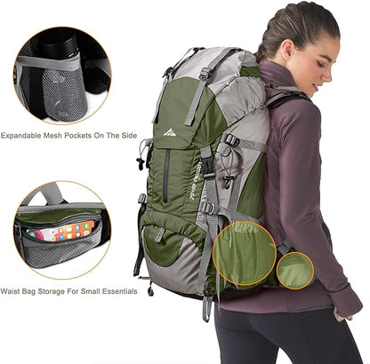 Loowoko 50L Hiking Backpack, Waterproof Camping Essentials Bag - Image 5