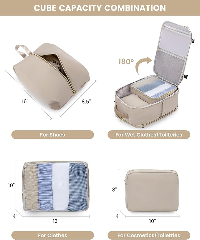 LOVEVOOK Large Travel Backpack for Women, 50L Carry on Backpack Airplane - Image 4
