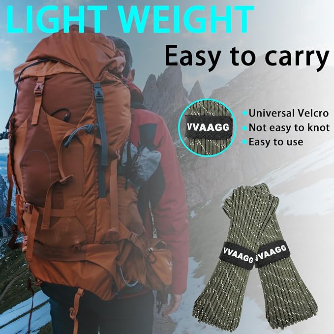 VVAAGG Reflective Paracord Rope 100FT, 7 Strand Nylon para Cord Lanyard Utility - Image 5