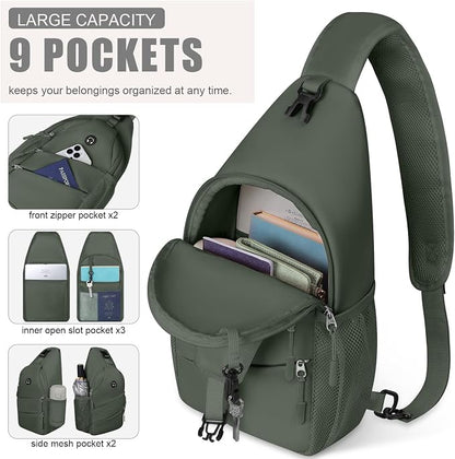 Pritent Crossbody Bags for Women Men Trendy Sling Bag Backpack Casual Chest Bag - Image 3