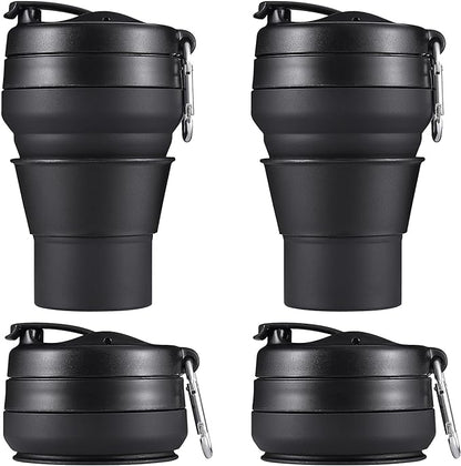 2PACK Collapsible Coffee Cup, 20 OZ 600ml Silicone Folding Camping Mug by EASYXQ