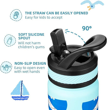 Fanhaw 18 Oz Kids Insulated Water Bottle - Image 3