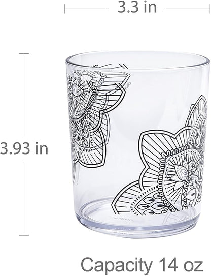 bzyoo BPA-Free Designed Dishwasher Safe 14 oz Plastic Tumbler Set which is - Image 6