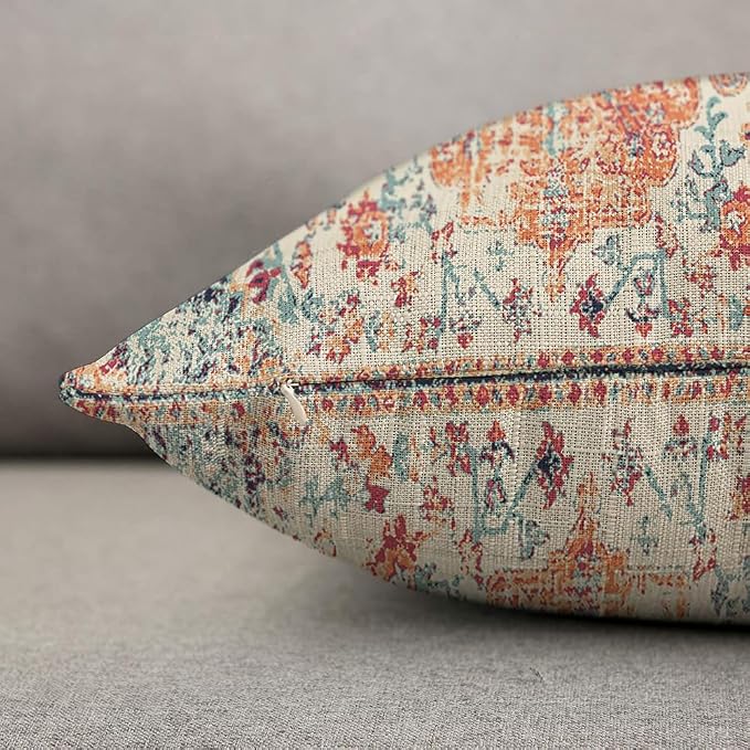 TKS MITLAN Carpet Bathmat and Rug Boho Style Pillow Covers 18x18 Inch Ethnic - Image 6