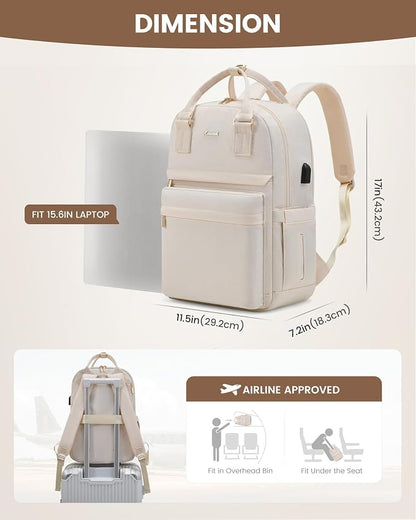LOVEVOOK Laptop Backpack for Women 15.6 Inch Laptop Bag - Image 6