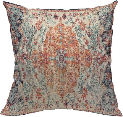 TKS MITLAN Carpet Bathmat and Rug Boho Style Pillow Covers 18x18 Inch Ethnic by TKS+MITLAN