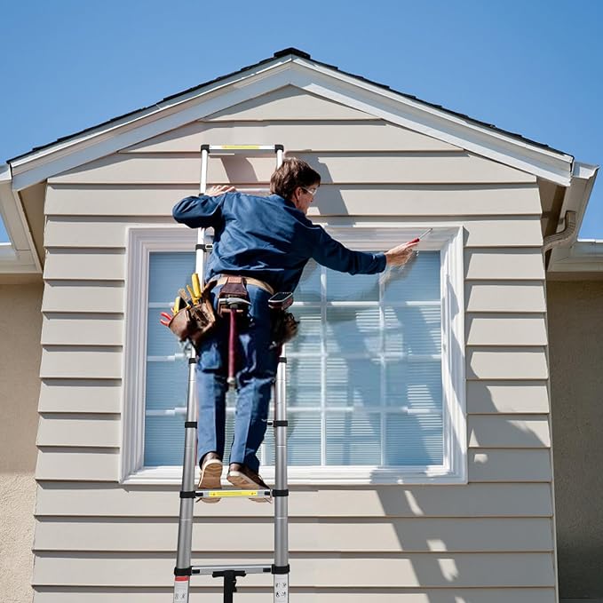 BOCOM 8.5 FT Aluminum Telescoping Ladder, Lightweight Multi-Purpose Collapsible - Image 7