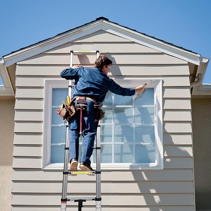 BOCOM 12.5 FT Aluminum Telescoping Ladder, Lightweight Multi-Purpose - Image 7