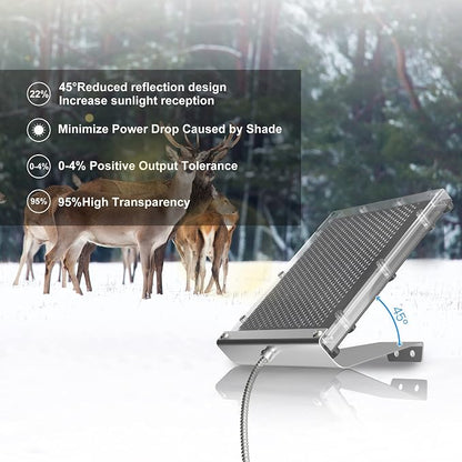 POWOXI 12V 1.7W Solar Panel for Deer Feeder Waterproof Solar Battery Charger - Image 3
