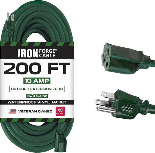 Iron Forge Cable Weatherproof 200 Ft Outdoor Extension Cord by IronForgeCable