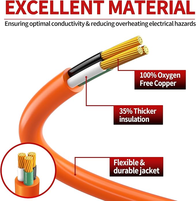 Skrizcable 16/3 50 FT Outdoor Extension Cord Waterproof, Weatherproof & Flame - Image 2