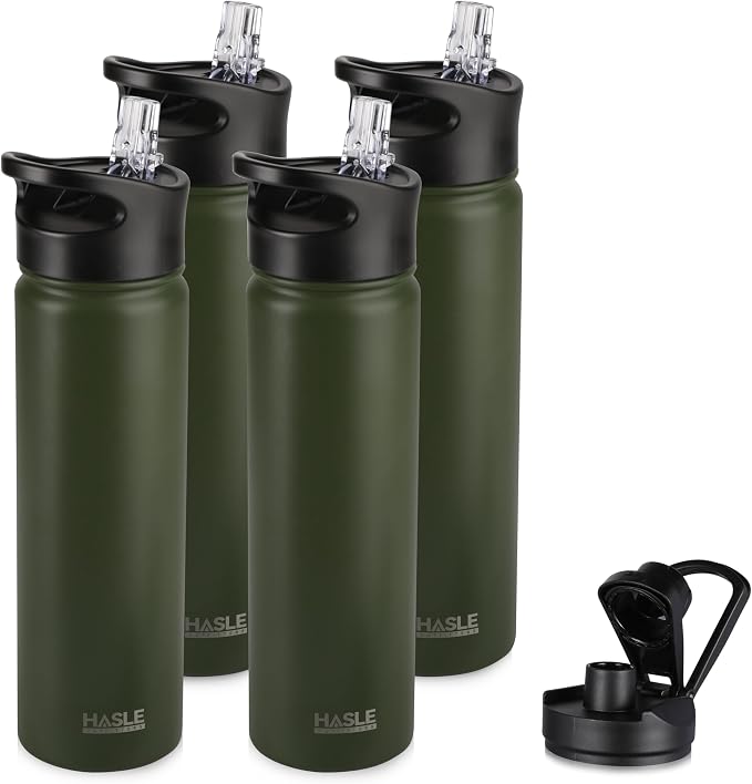HASLE OUTFITTERS Insulated Water Bottle 22 oz Double Wall Stainless Steel Water by HASLEOUTFITTERS