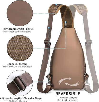 AMJ Crossbody Sling Bag Men Women, Casual Shoulder Backpack, Chest Daypack - Image 4