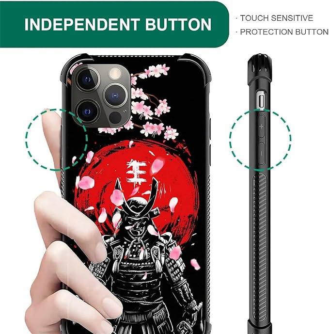 for iPhone 11 Pro Case, Sakura Japanese Samurai Pattern Graphic Design Girl Boy - Image 5