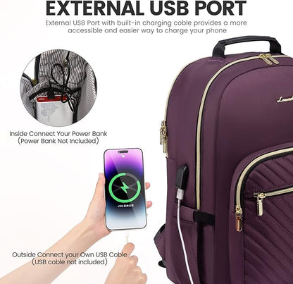 LOVEVOOK Laptop Backpack for Women 18.4 inch, Cute Womens Travel Backpack Purse - Image 5