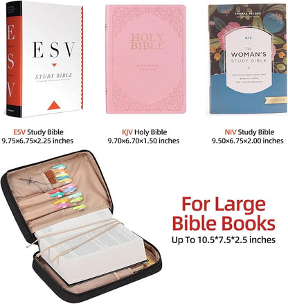FINDCOZY Bible Cover Case for Women, Large Carrying Church Bag for Biblical - Image 2