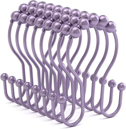 Bathway Shower Curtain Hooks, Shower Curtain Rings Rust Proof Double Hook by Bathway